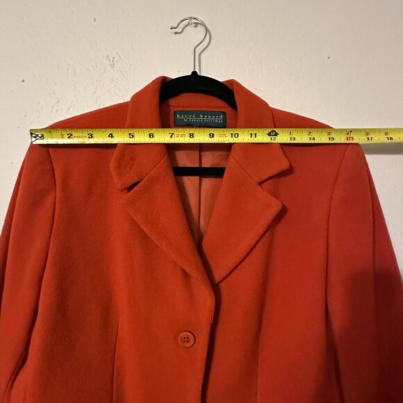 Vintage Harvé Benard Rust Orange Wool Blazer – Cropped Tailored Jacket - Picture 5 of 12